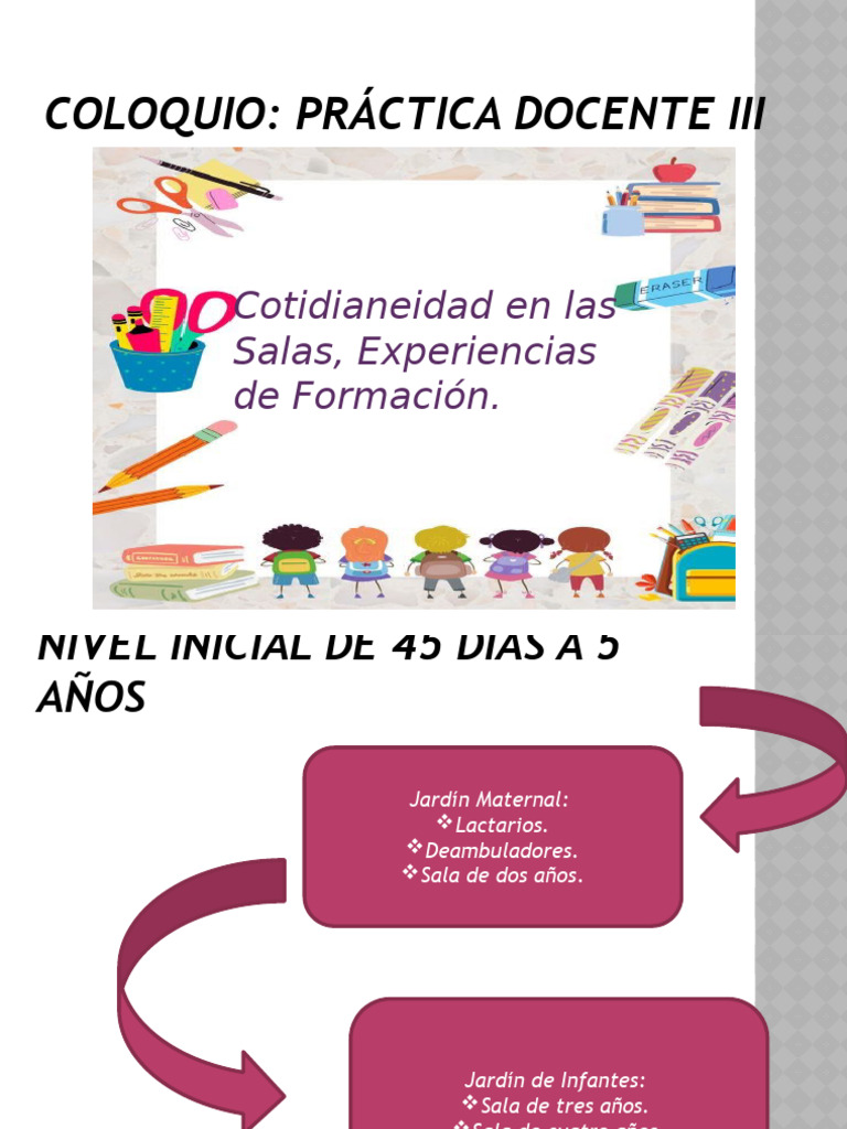 Práctica Docente en Jardín Maternal | PDF | Educación de la primera ...