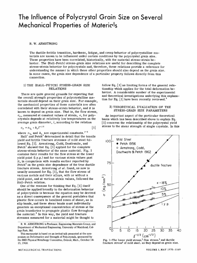 Grain Size Effects on Material Properties | PDF | Crystallite | Metals
