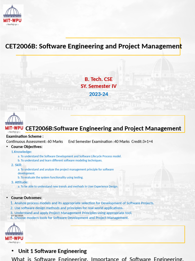 Software Engineering and Project Management | PDF | Software ...