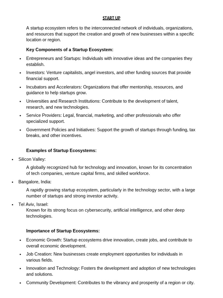 Overview of India's Startup Ecosystem | PDF | Startup Company | Small ...