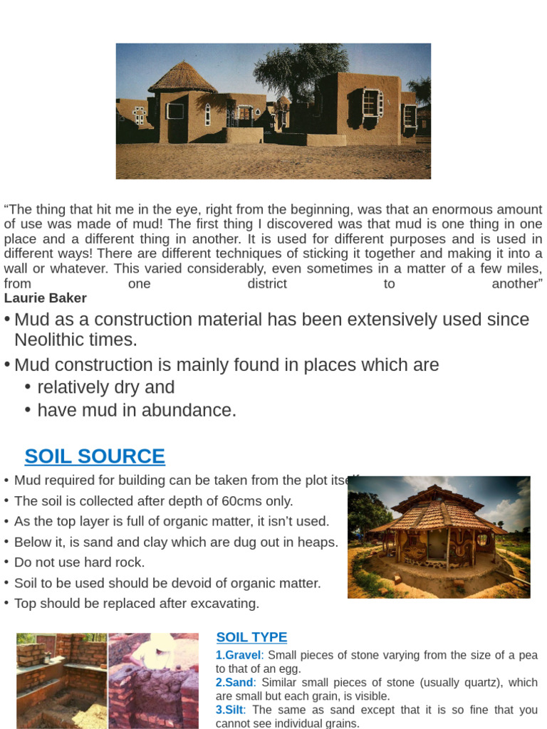Mud Construction Techniques and Tests | PDF | Brick | Roof