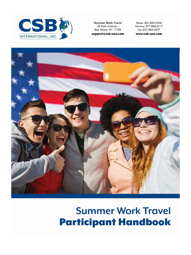 CSB Summer Work Travel Program Guide | PDF | Travel Visa | U.S. Customs ...