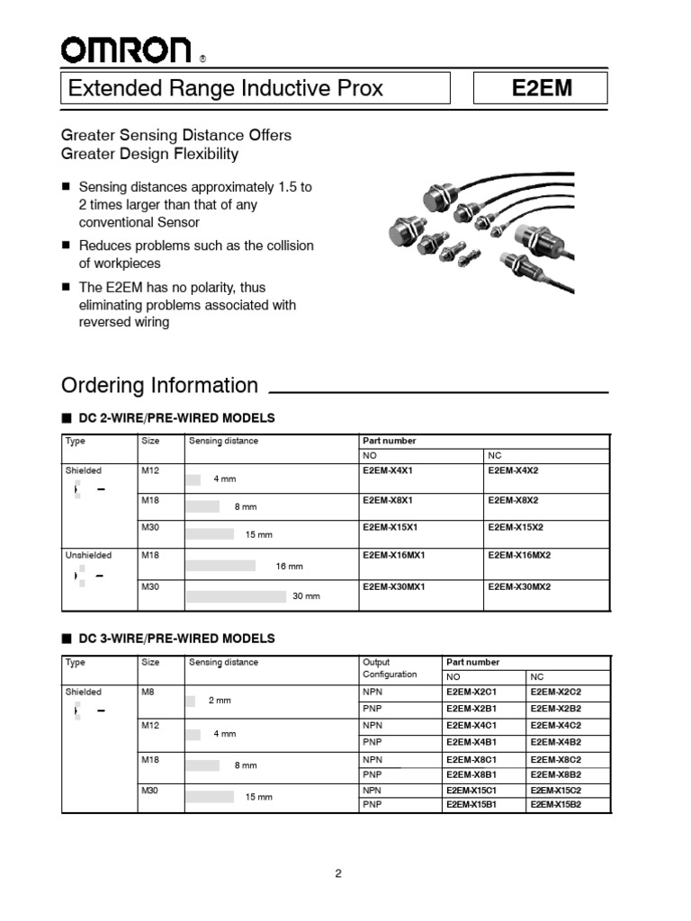 E2EM Proximity Sensor Overview | PDF | Bipolar Junction Transistor ...