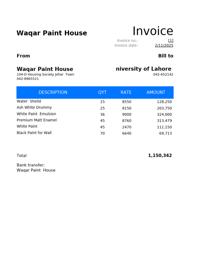 Waqar Paint | PDF