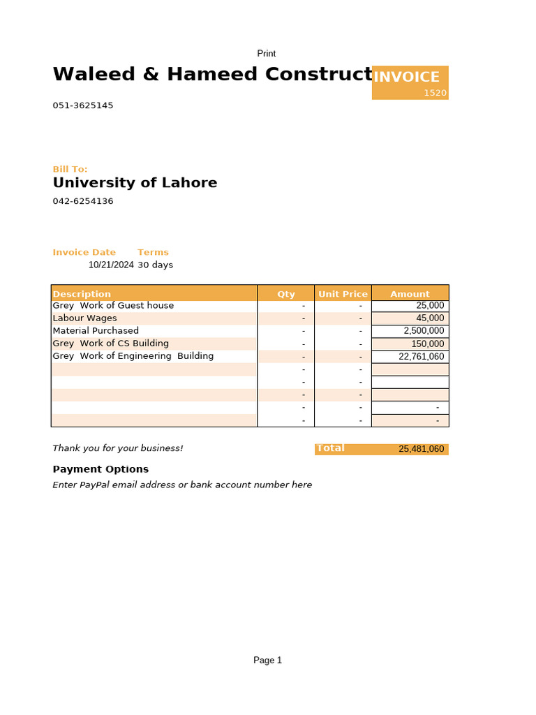 Waheed Travel Invoice Summary | PDF | Public Services | Online Services