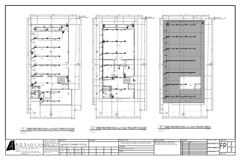 Fire Protection Layout Plans for Building | PDF