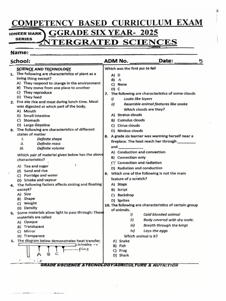 Integrated Science Grade 6 Term 2 2025 | PDF