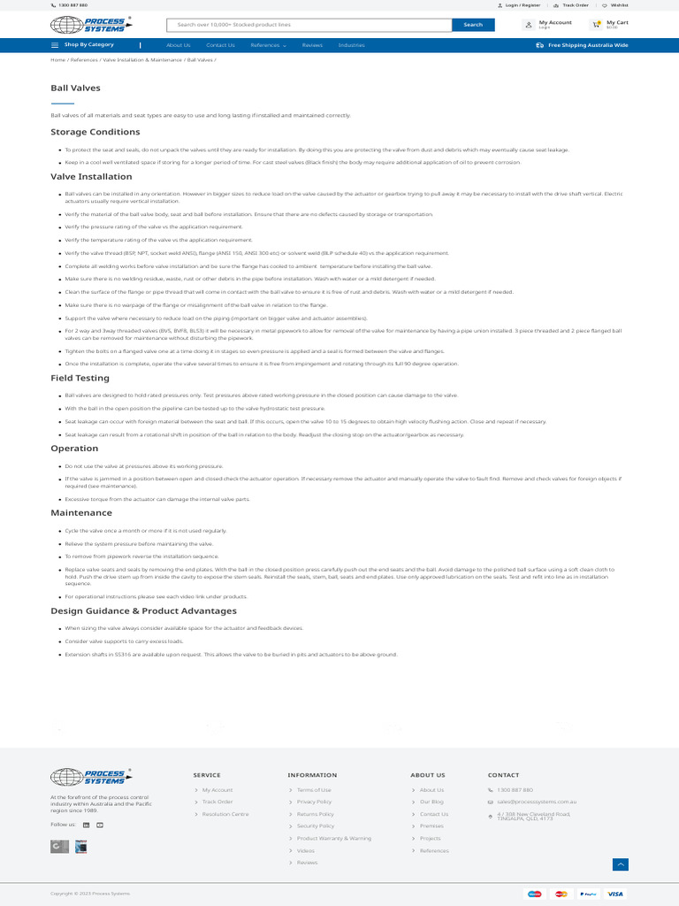 Ball Valve Installation and Maintenance Guidelines | PDF | Valve | Pipe ...