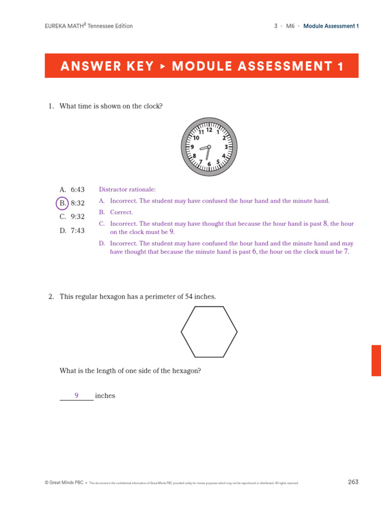 Eureka Math Tennessee Module 6 Assessment | PDF | Rectangle ...