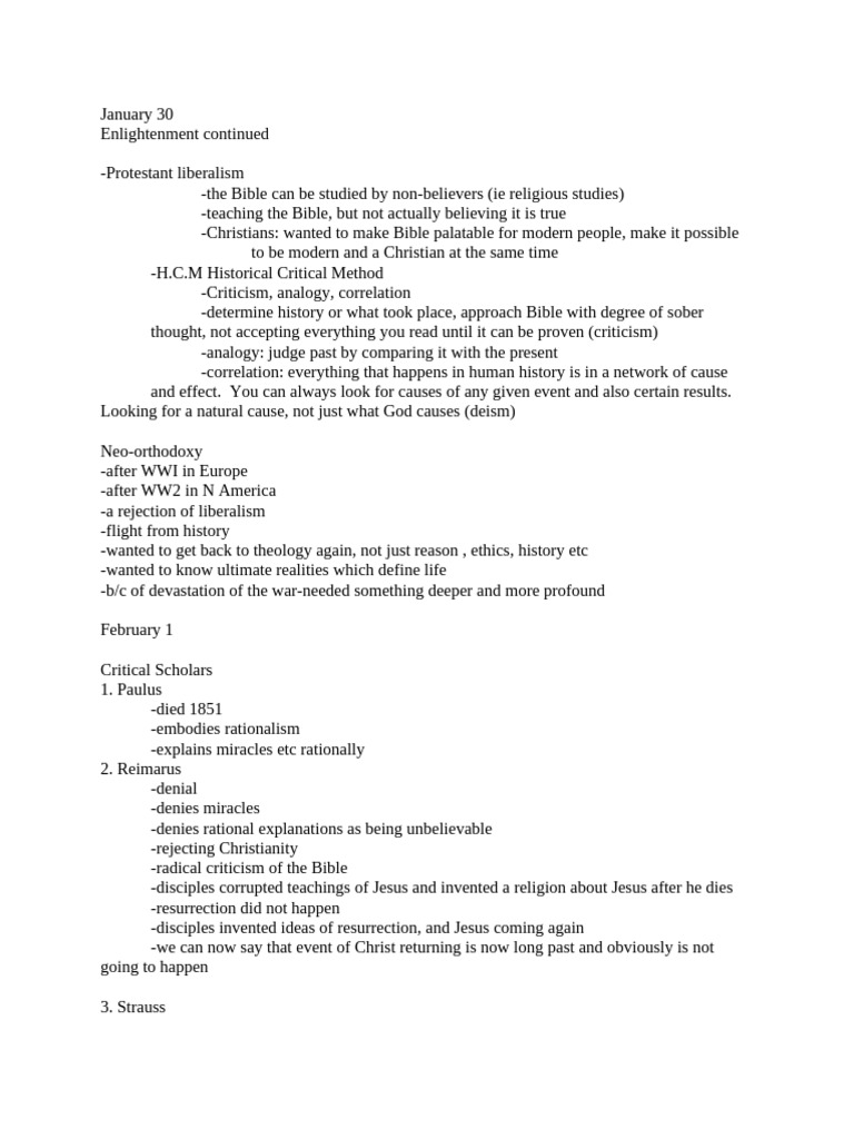 Youth Ministry Hermeneutics Class Notes - January 30 | PDF | Theology ...