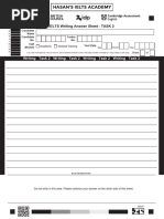 IELTS Writing Task 1 Answer Sheet | PDF | International English ...