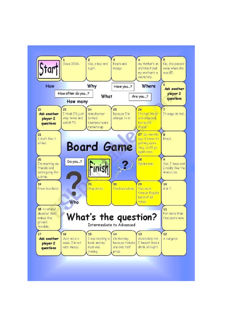 Board Gane Questions | PDF