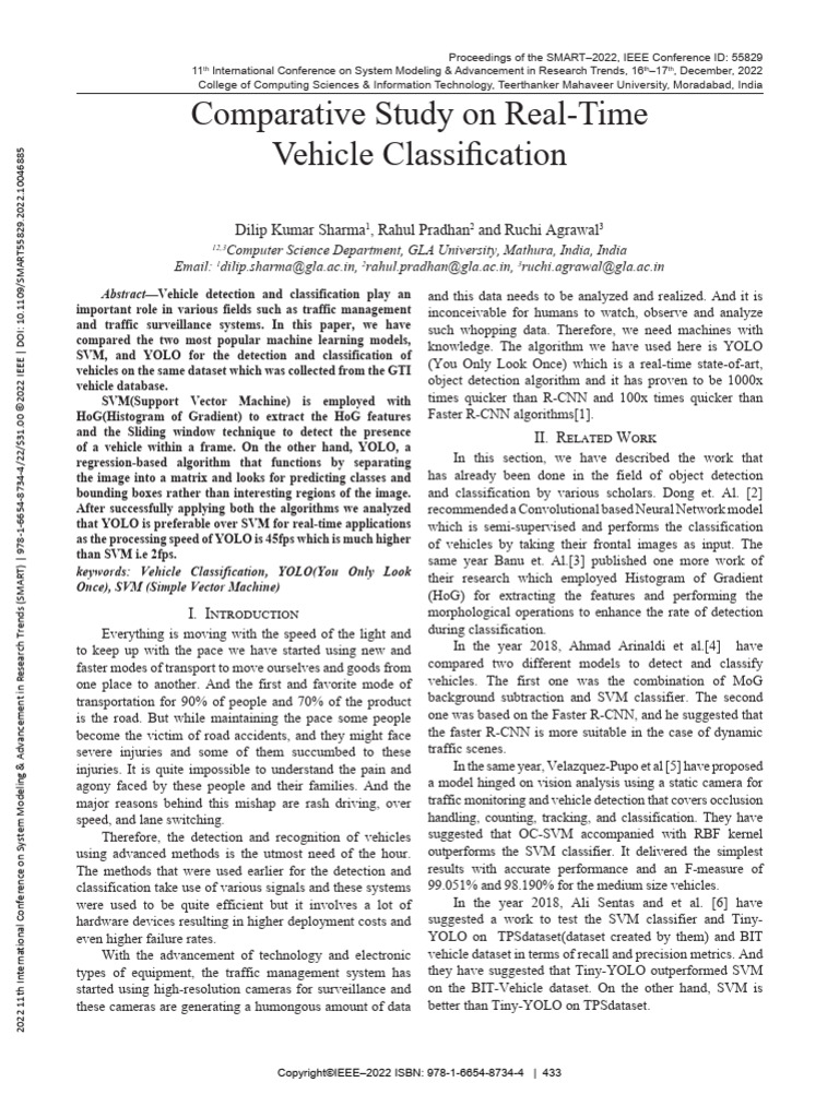 Real-Time Vehicle Classification Study | PDF | Support Vector Machine ...