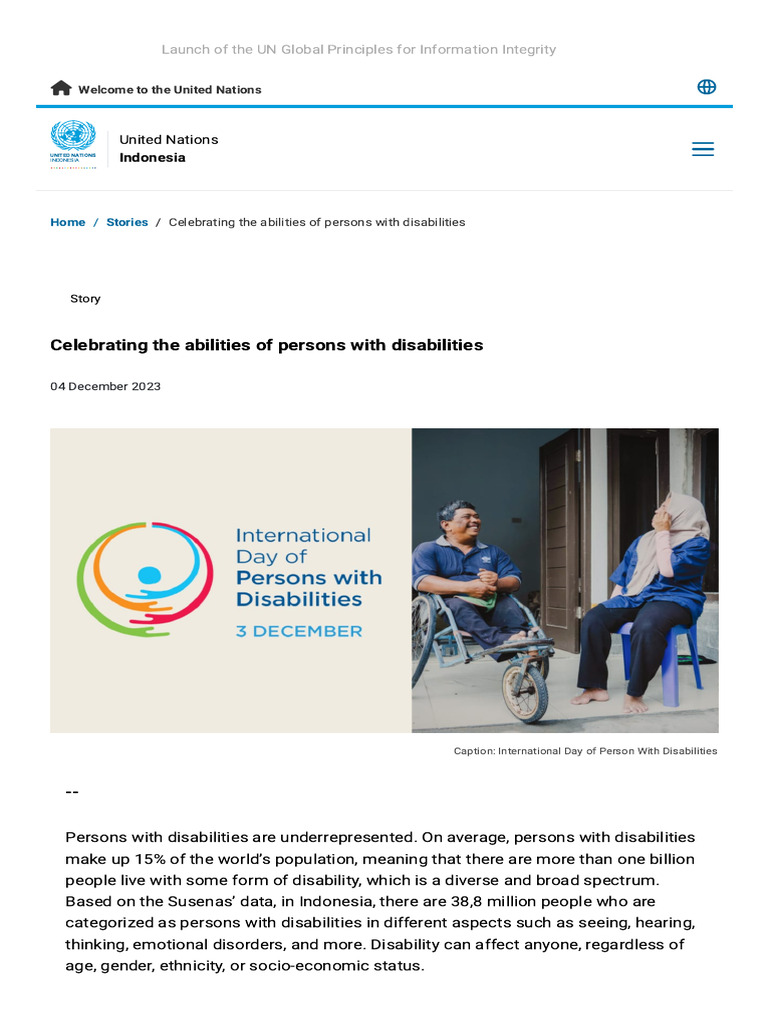 UN Day for Persons with Disabilities 2025 | PDF | Disability | United ...