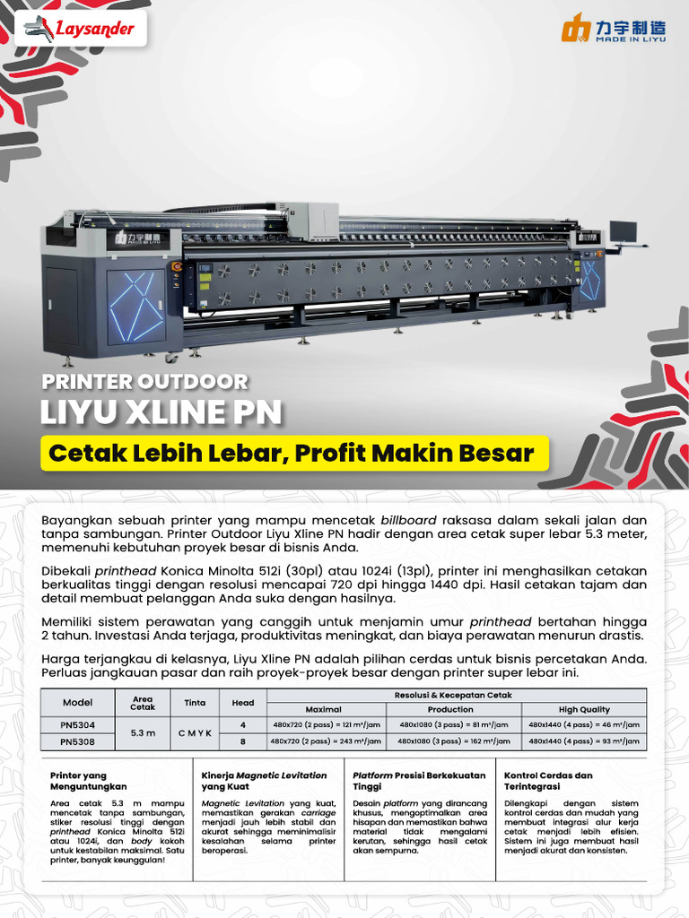 Printer Outdoor Liyu Xline PN 5.3m | PDF
