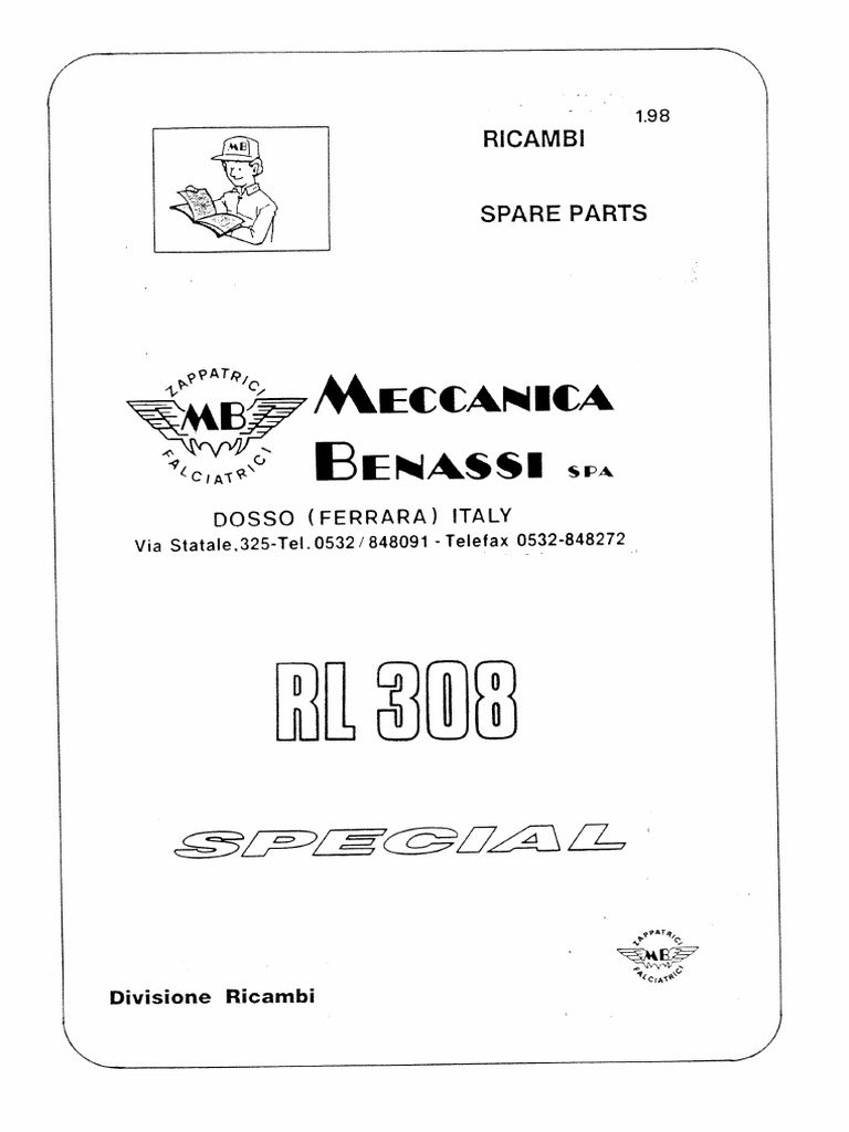 Ricambi RL 308 01-98 | PDF