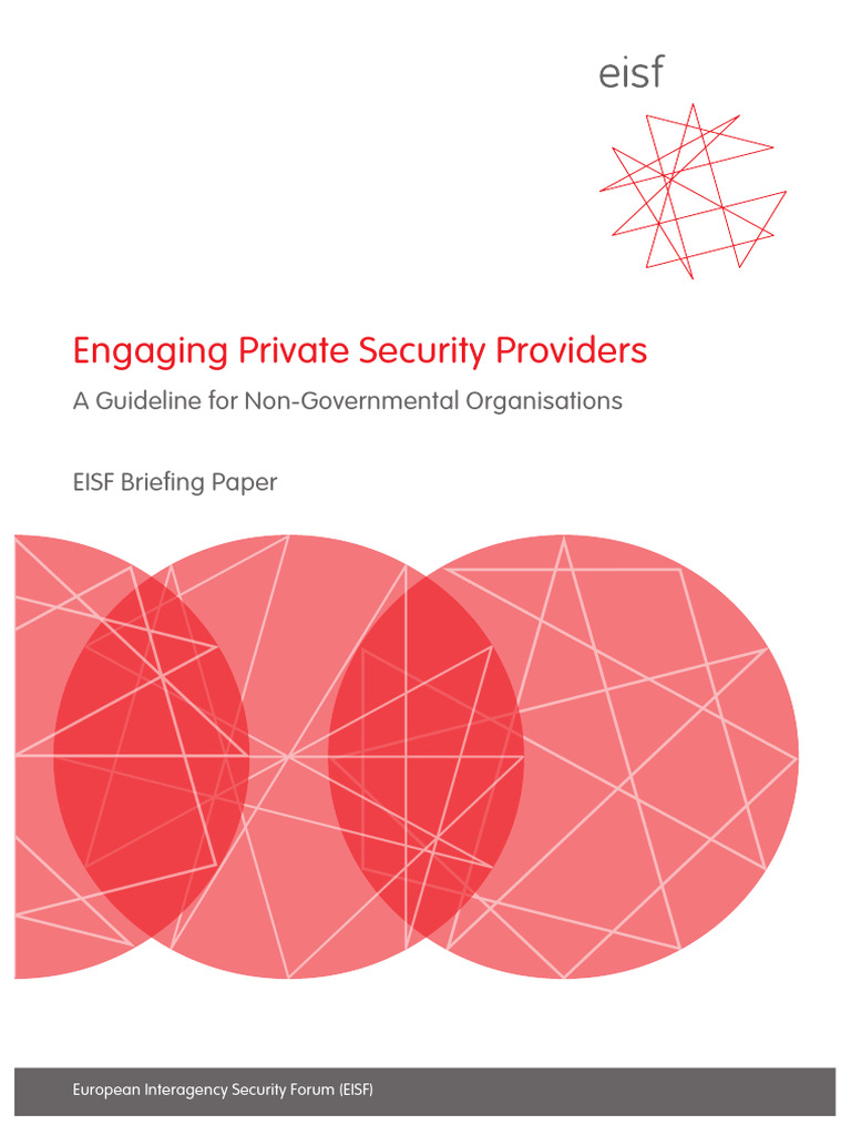 Guidelines for NGOs on Private Security | PDF | Non Governmental ...