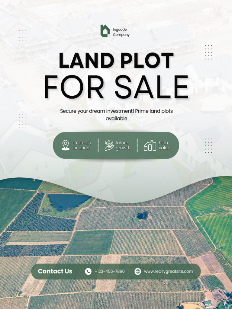 White and Tosca Modern Land Plot Sale Promotion Instagram Post | PDF