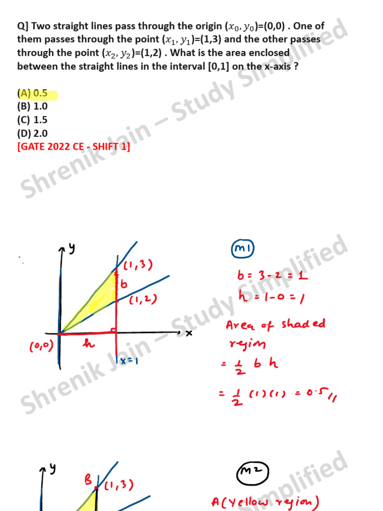 32) Aptitude Practice Class Gate Pyqs - 32 @fuckallresour | PDF | Area ...