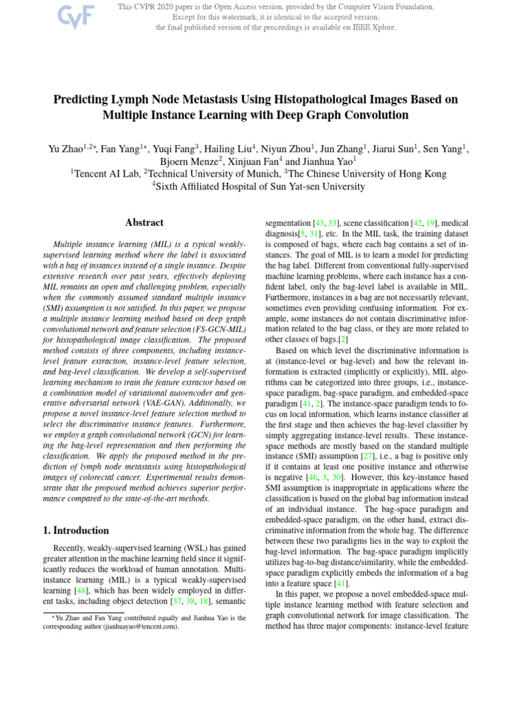 Lymph Node Metastasis Prediction via MIL | PDF | Machine Learning ...