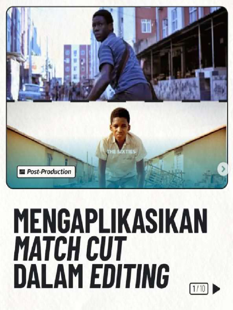 Mengaplikasikan Match Cut Dalam Editing | PDF