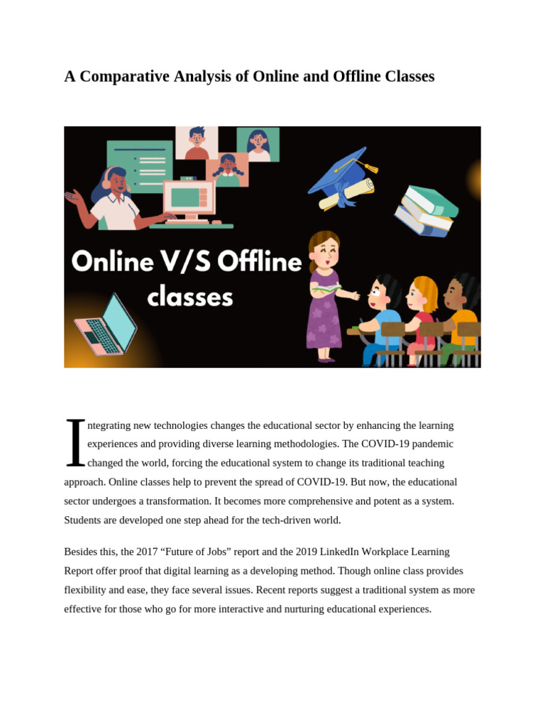 Online vs Offline Classes: A Comparison | PDF | Educational Technology ...