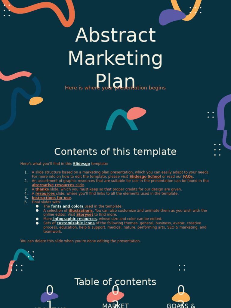 Copie de Abstract Marketing Plan by Slidesgo | PDF | Planets | Planets ...