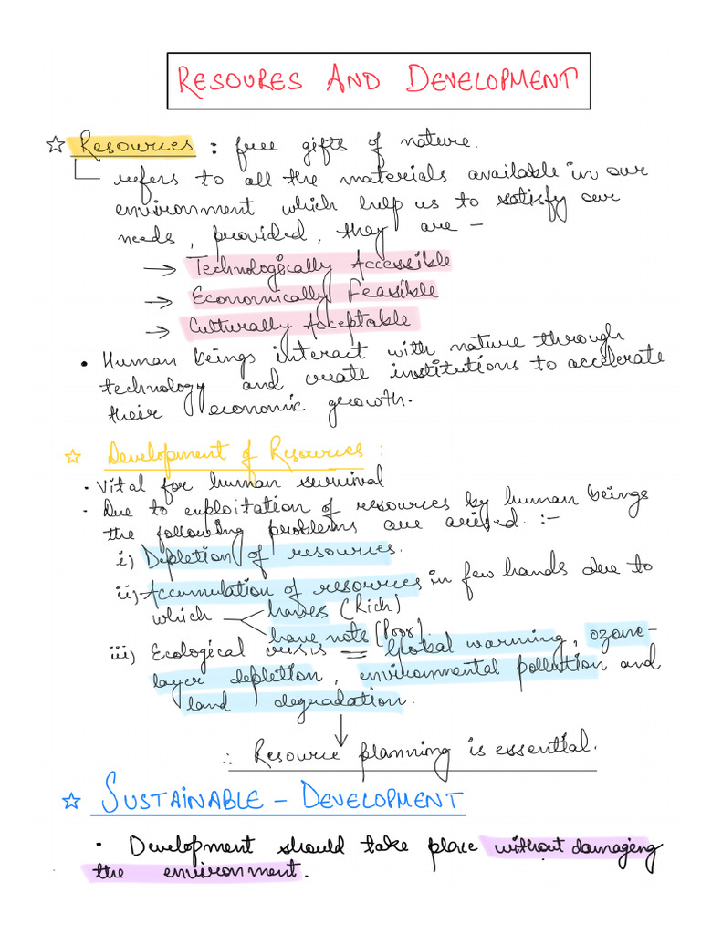 Resoures and Development | PDF