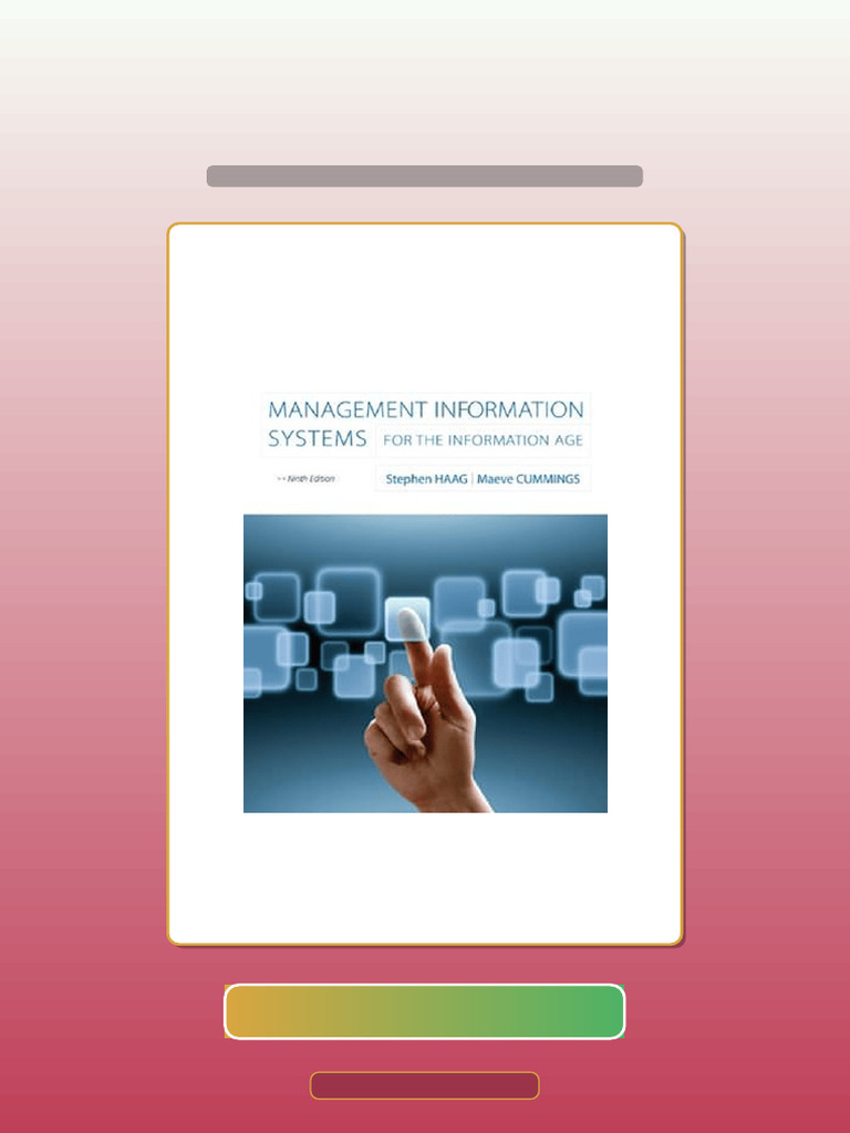 Of Management Information Systems For The Information Age 9th Edition ...