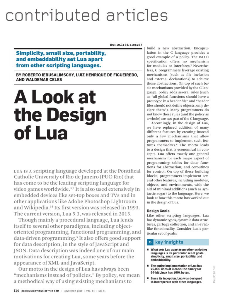 Design Principles of Lua Scripting | PDF | Scope (Computer Science ...