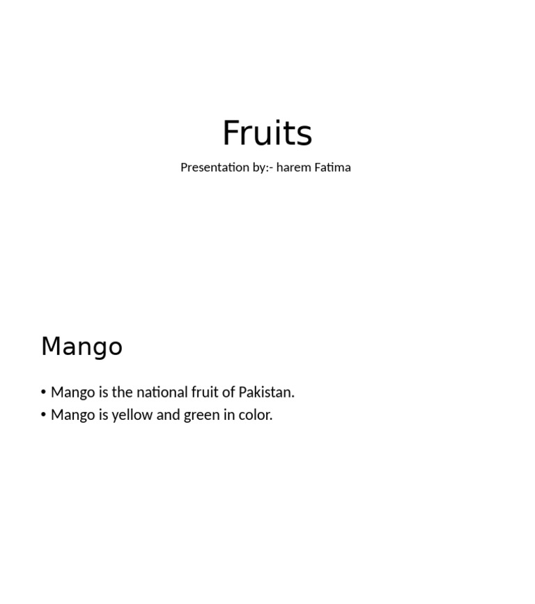 Fruits | PDF