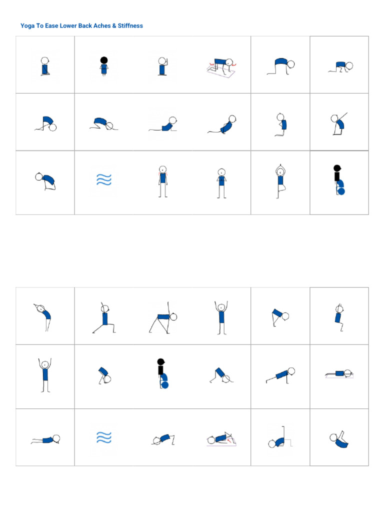 Yoga To Ease Lower Back Aches Stiffness Shortversion Pdf