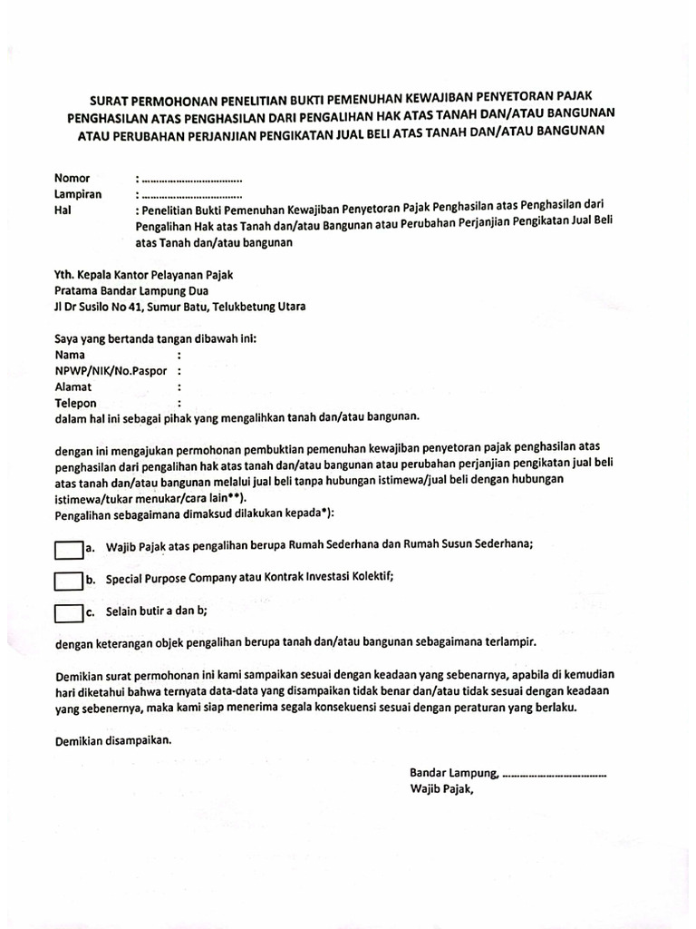 Form Validasi PPH | PDF