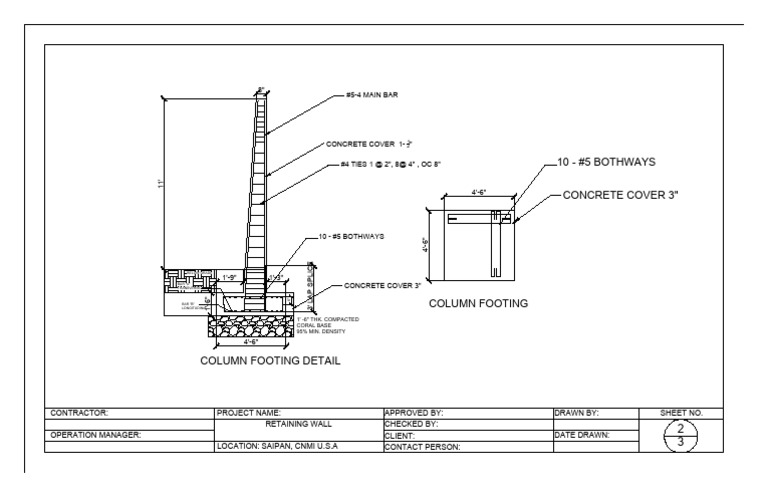 Retaining Wall Design Details | PDF | Structural Engineering | Building ...