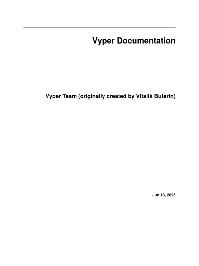 Docs Vyperlang Org en Stable | PDF | Auction | Control Flow