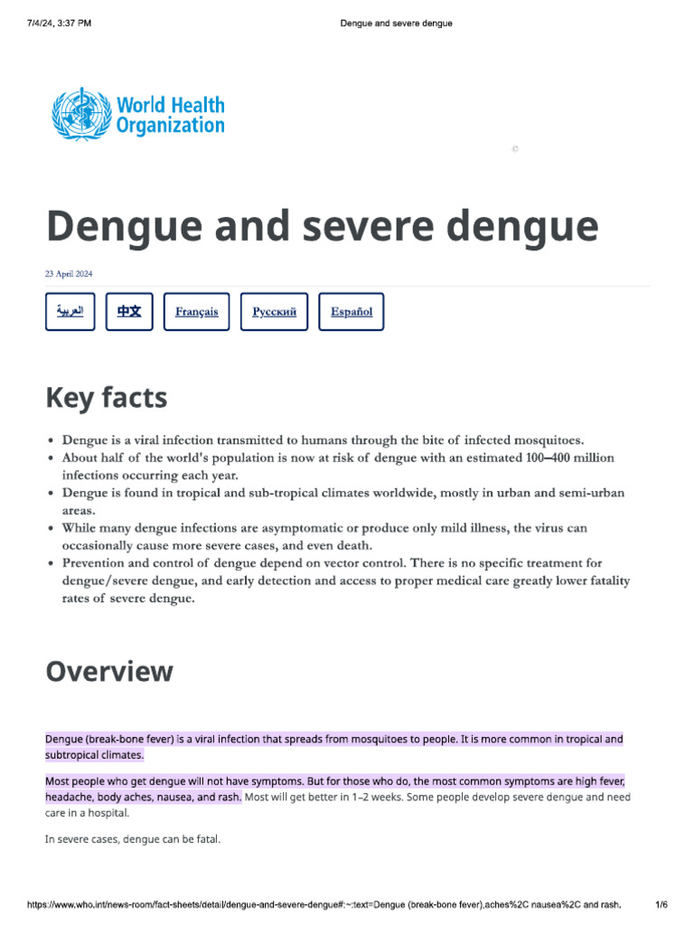 Dengue | PDF