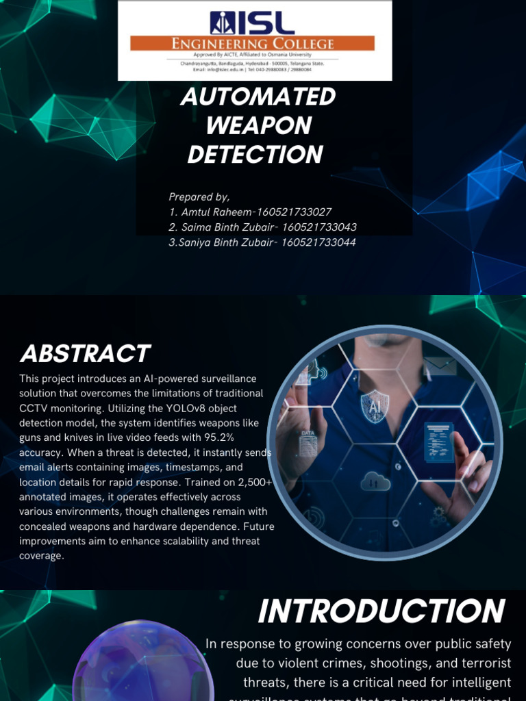 Automated Weapon Detection | PDF | Surveillance | Closed Circuit Television