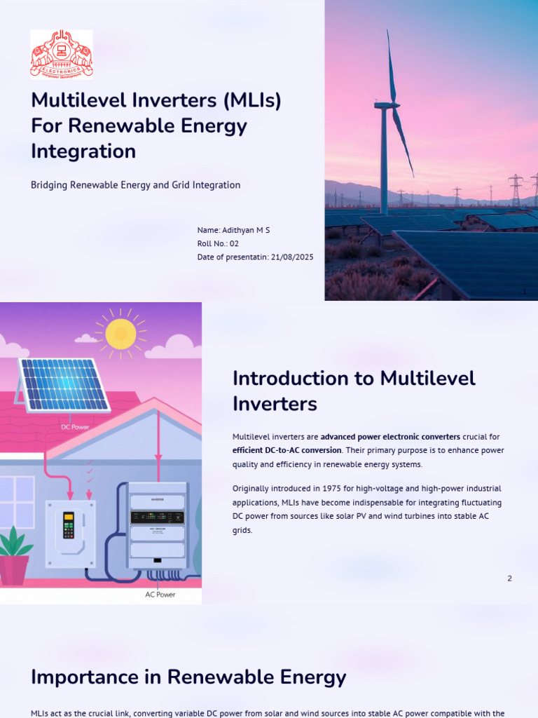 Multilevel Inverters for Renewable Energy Integration | PDF | Power ...