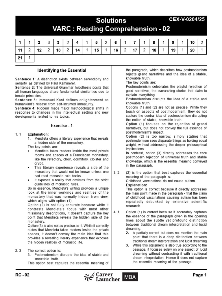 04 VARC RC - 02 Sol | PDF | Sustainable Development | Memory