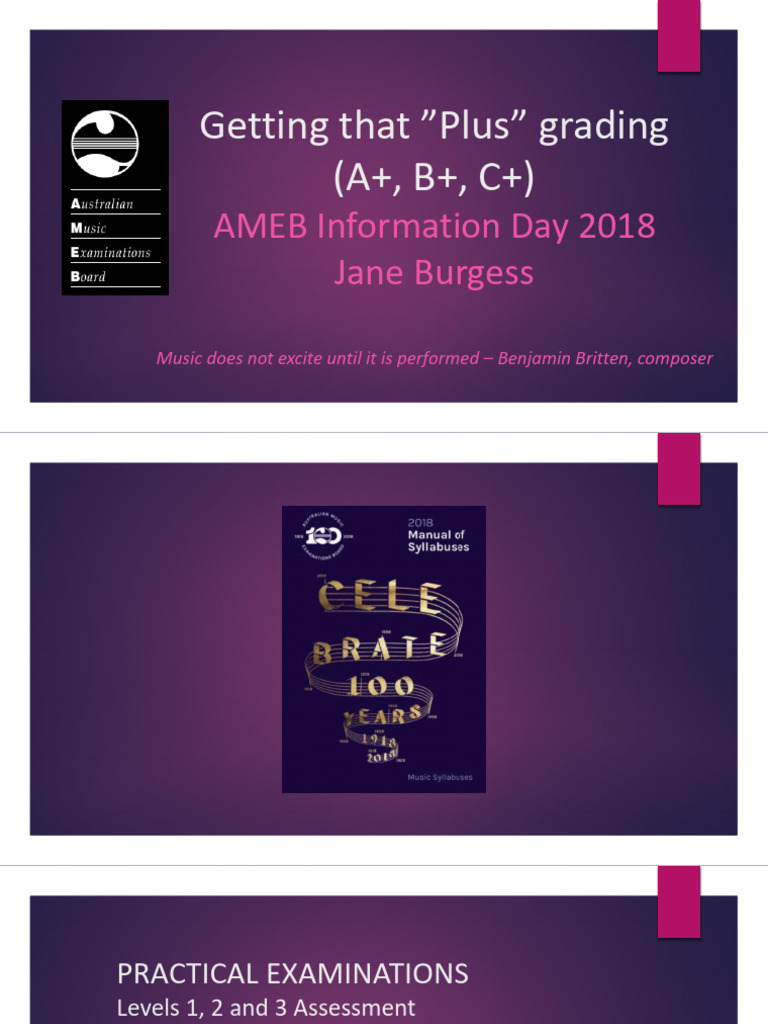 AMEB Syllabus Grading Overview | PDF | Musical Forms | Elements Of Music