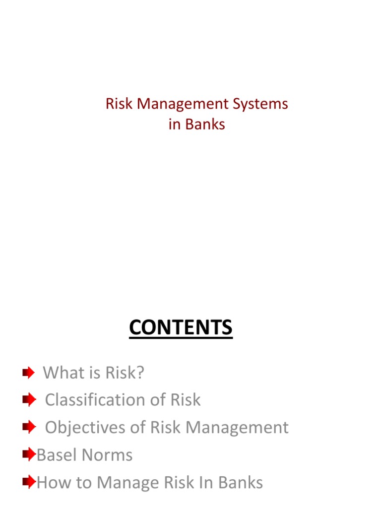 Risk Management in Banking Systems | PDF | Risk | Credit Risk