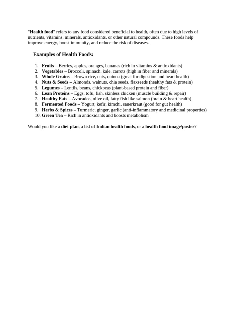 Health Food | PDF