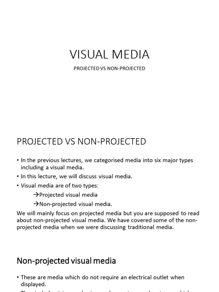 Projected vs Non-Projected Visual Media | PDF | Compact Disc | Cd Rom
