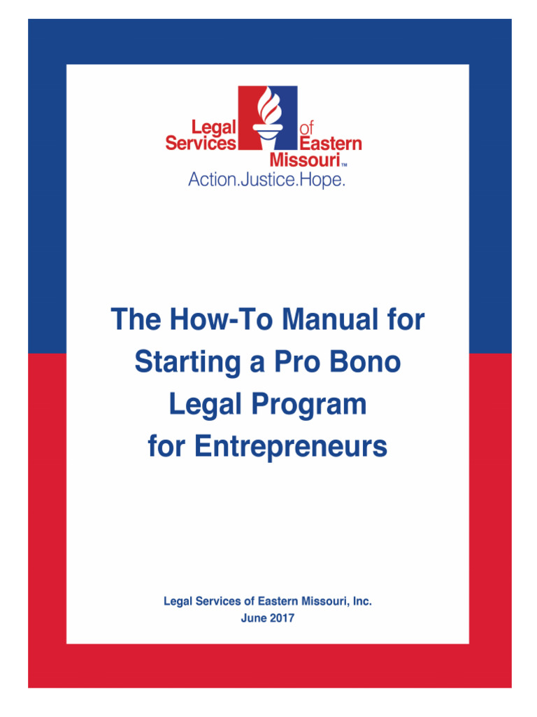 CED Pro Bono Manual June 2017 | PDF | Lawyer | Legal Aid