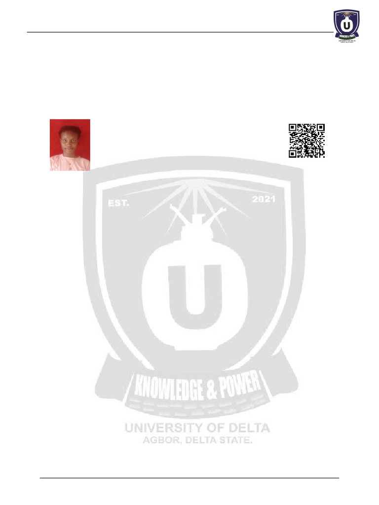 Omorowa Osarugue UNIDEL | PDF | Educational Stages