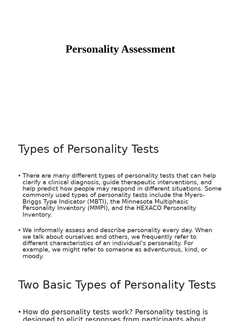 MMPI: Comprehensive Personality Test | PDF | Extraversion And ...