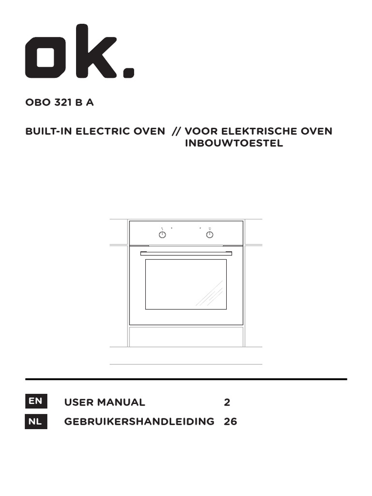 Built-In Electric Oven User Manual | PDF | Baking | Electrical Connector