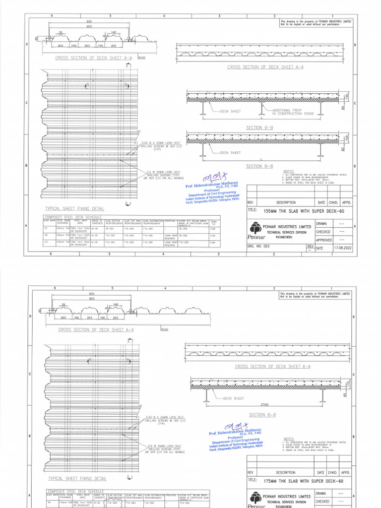 NCC - IIT Approved Drawngs | PDF