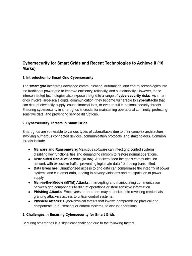 Smart Grid Cybersecurity Strategies | PDF | Security | Computer Security