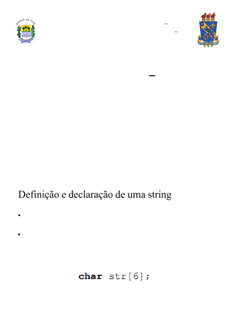 Introdução a Strings em C: Definição e Uso | PDF | String (Ciência da ...